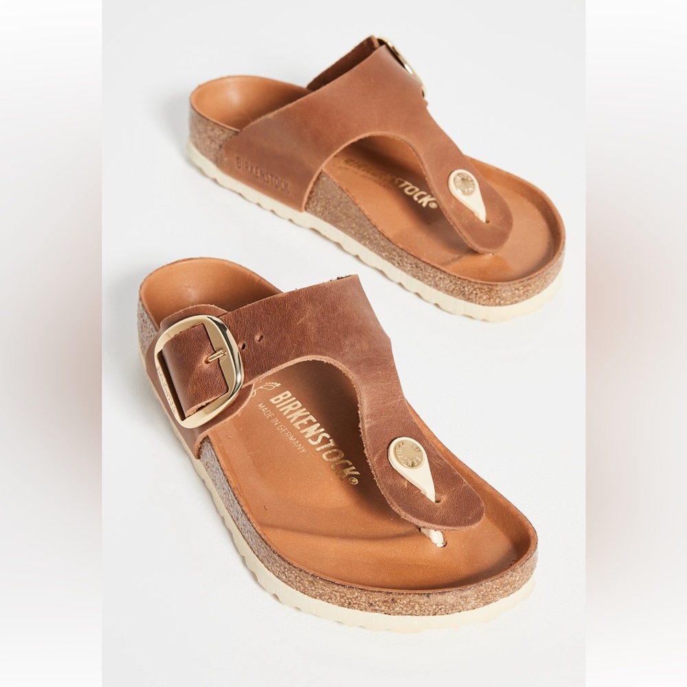 Birkenstock Gizeh Big Buckle Sandals (Cognac)
